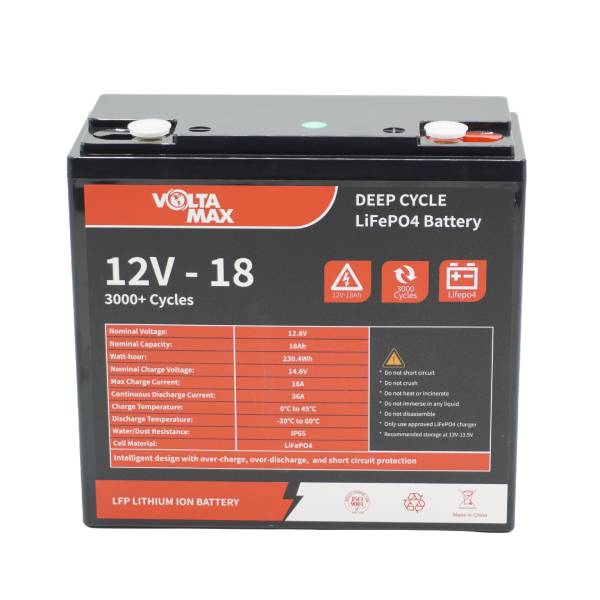 باتری لیتیومی ولتامکس مدل 12.8V18Ah